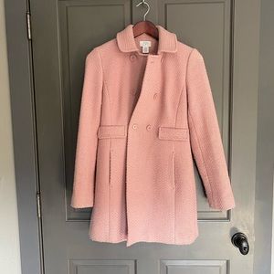 Ann Taylor Lott pink wool pea coat -used